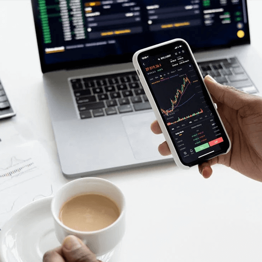 CryptoGeld prestatie-analyse illustratie